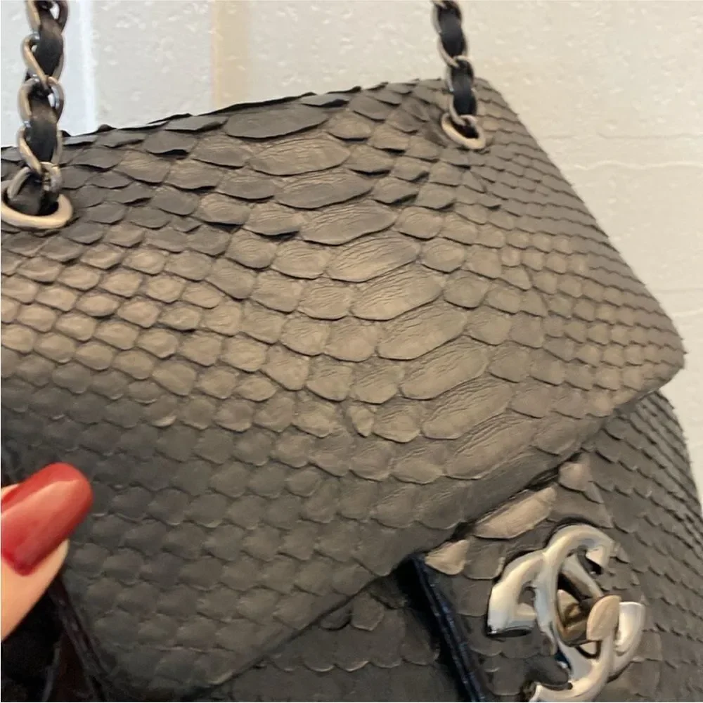 Justified Hunt  Black  snake skin  Backpack